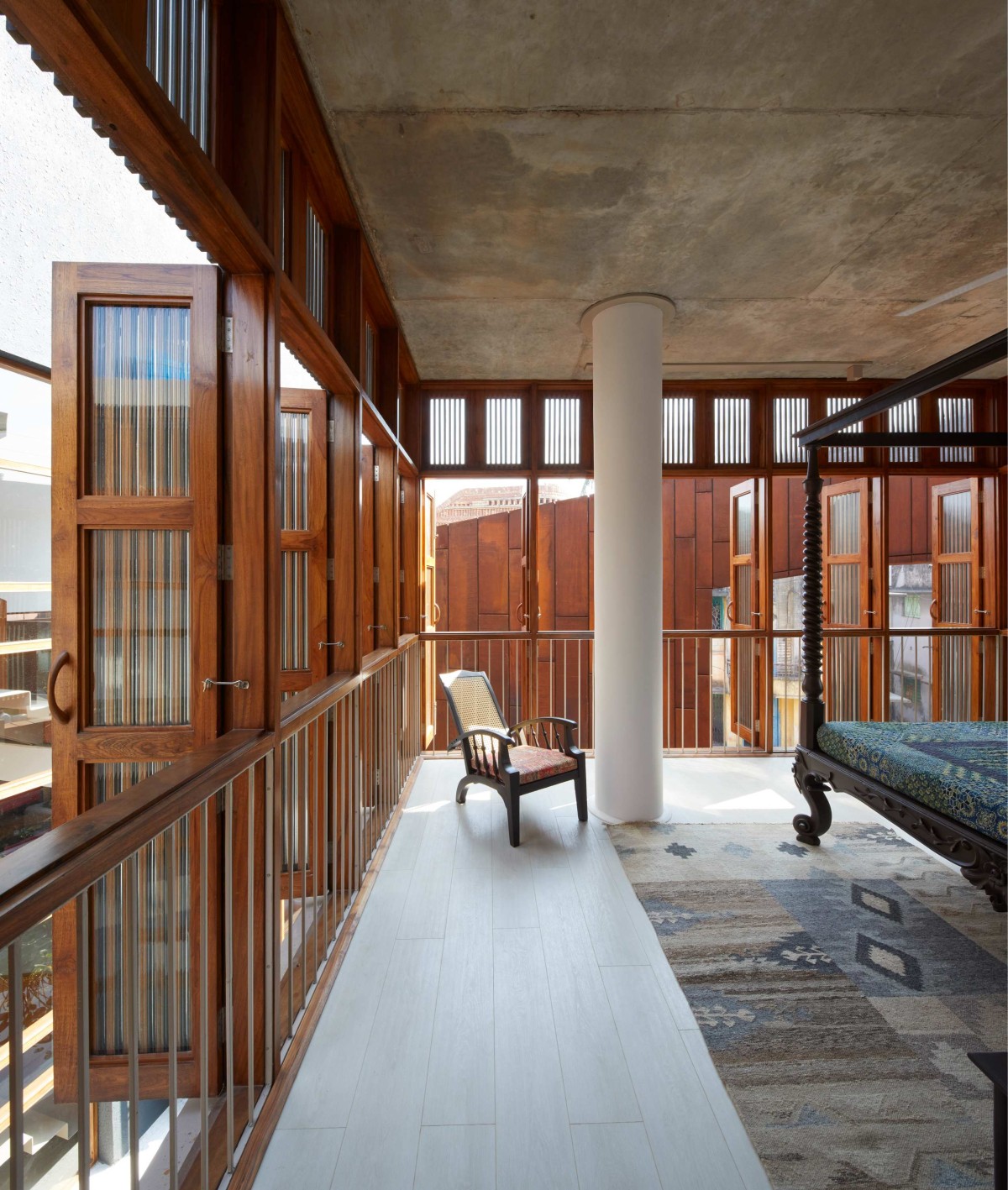 Bedroom of Wall House by Abin Design Studio