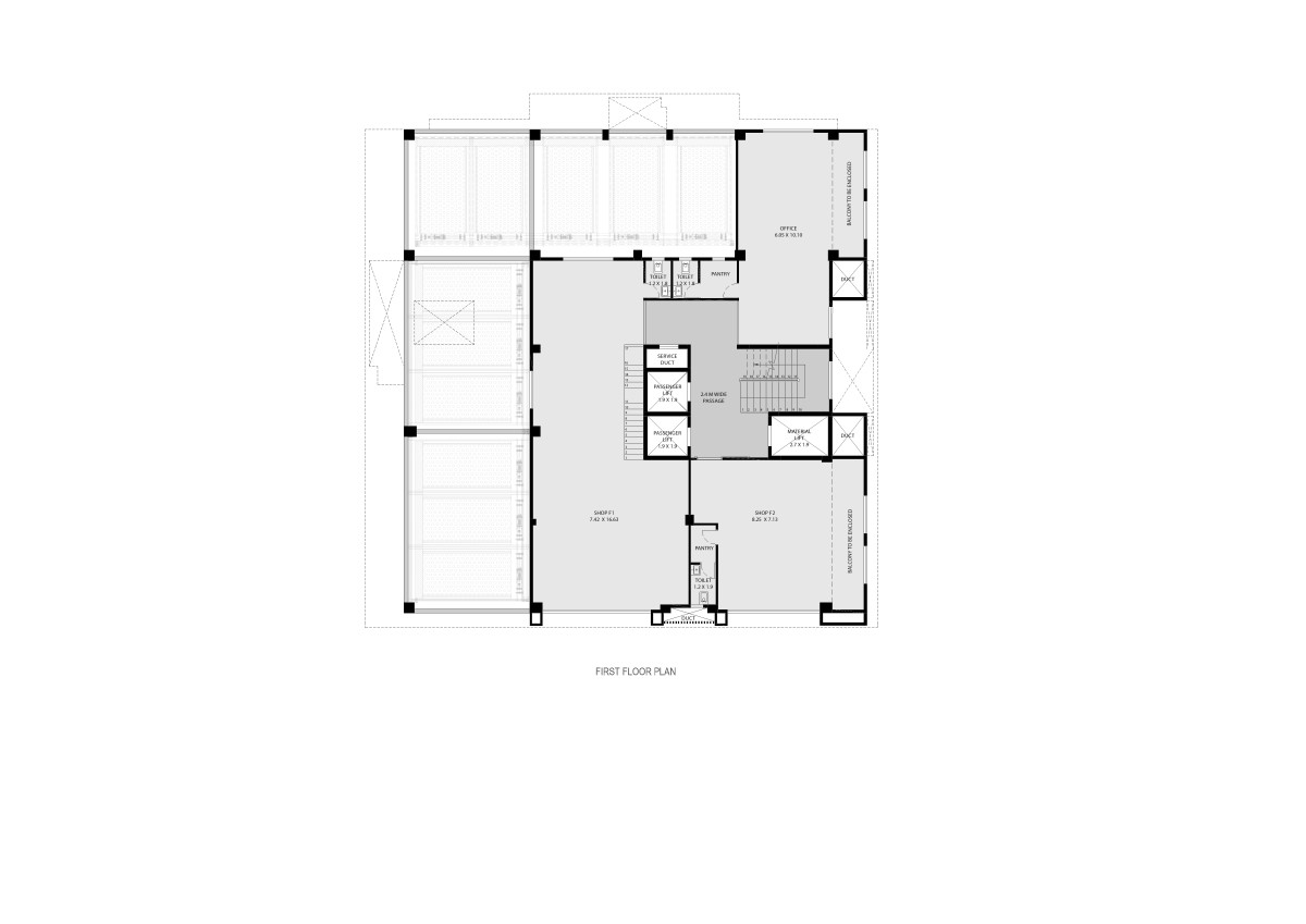 First Floor Plan of Amar Apex by S'thetic Design Studio