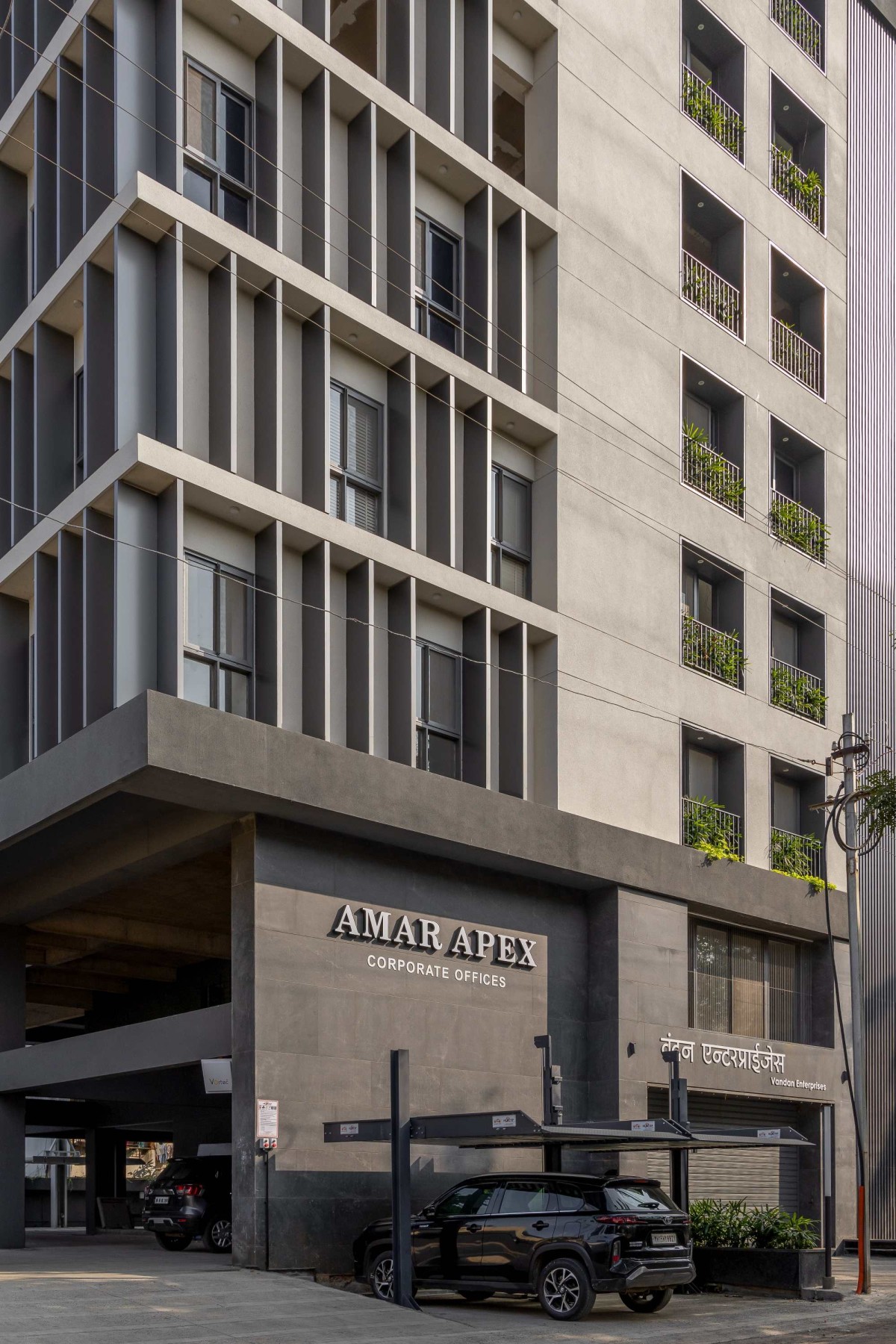 Exterior view of Amar Apex by S'thetic Design Studio
