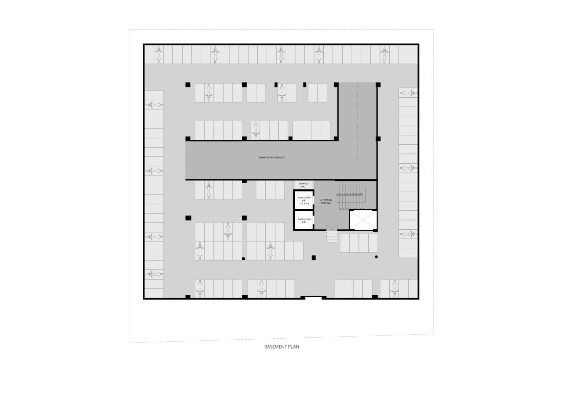 Basement Plan of Amar Apex by S'thetic Design Studio