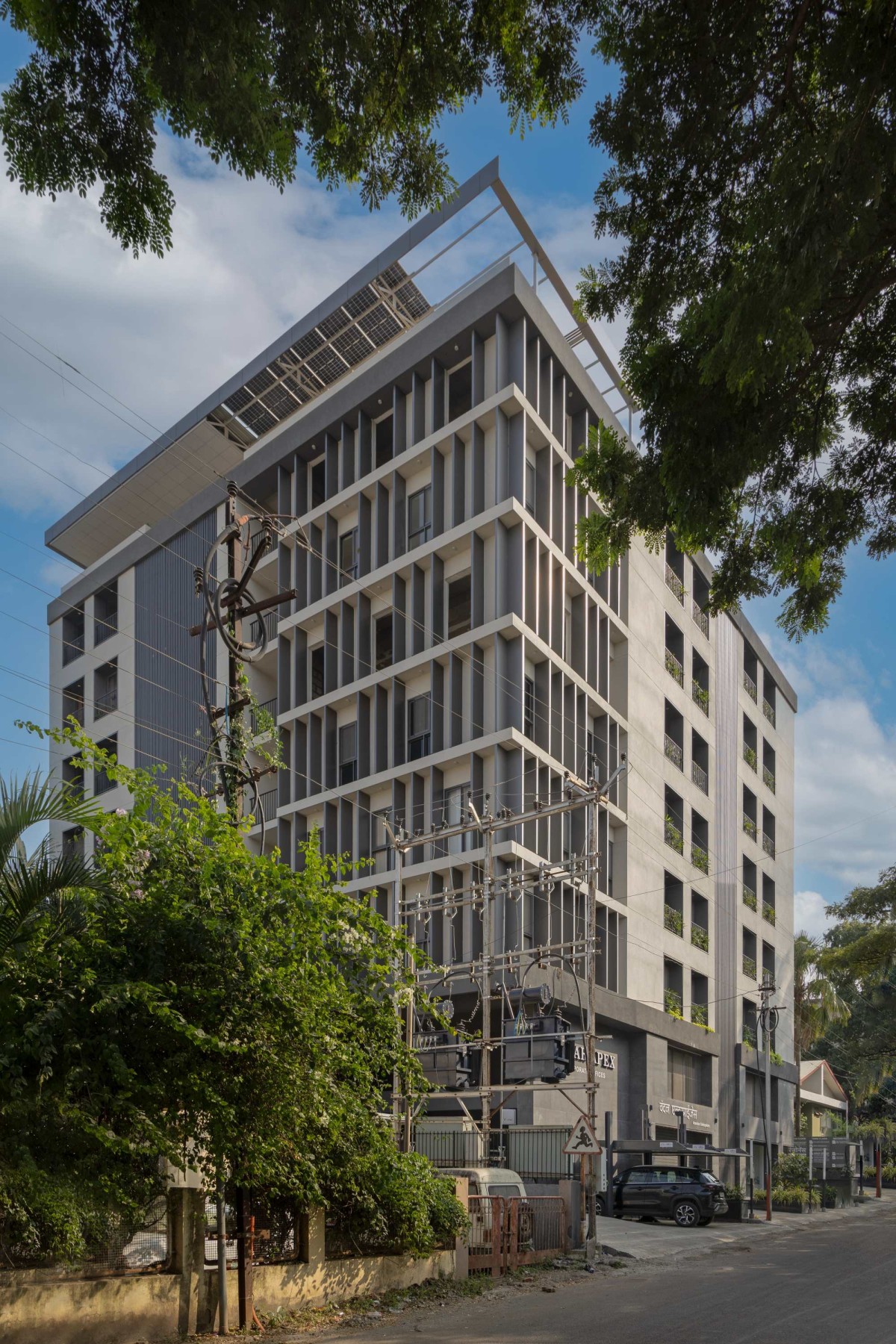 Exterior view of Amar Apex by S'thetic Design Studio