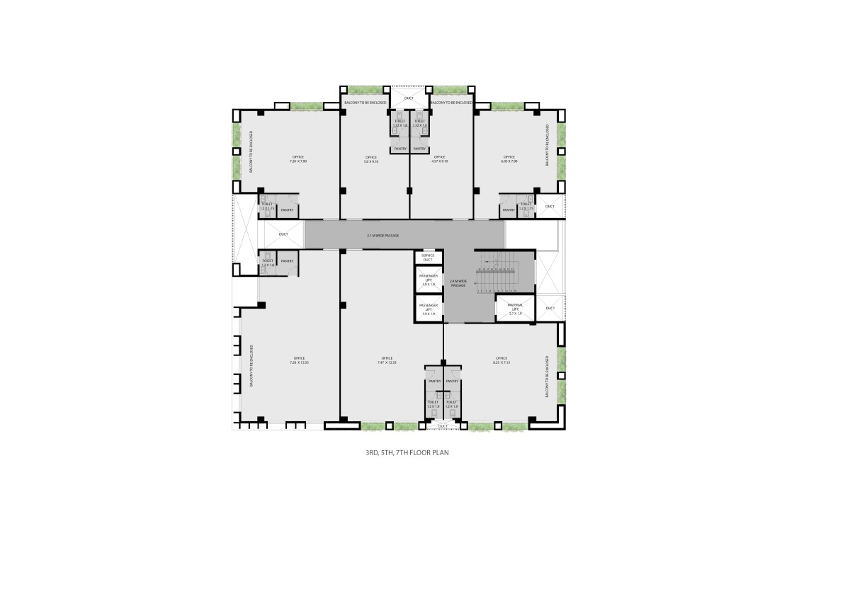 Third Floor Plan of Amar Apex by S'thetic Design Studio