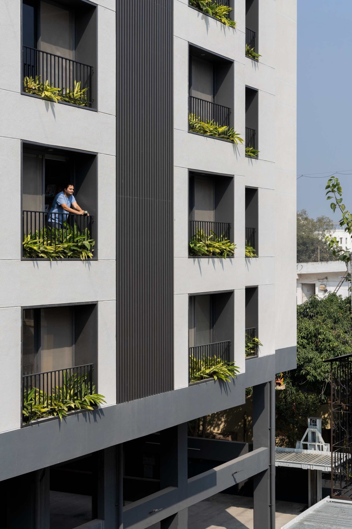 Balcony of Amar Apex by S'thetic Design Studio