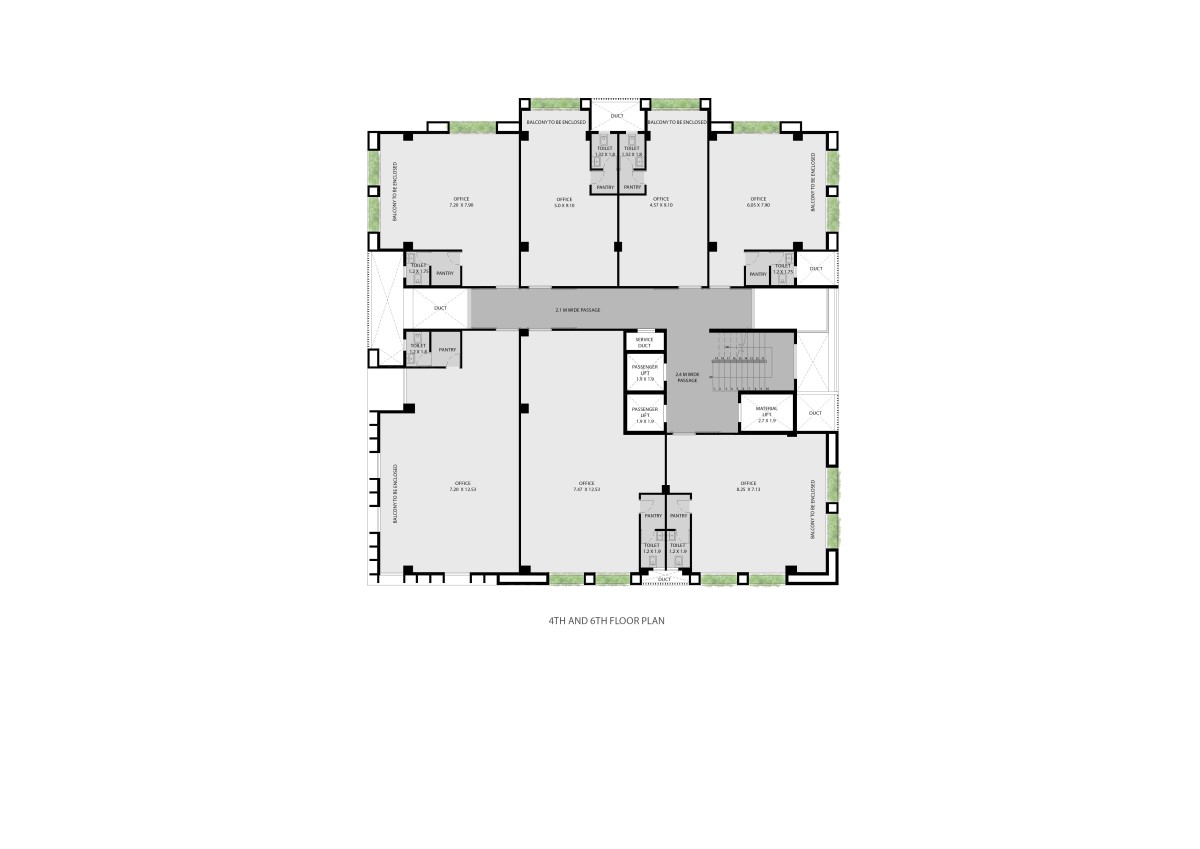 Fourth Floor Plan of Amar Apex by S'thetic Design Studio