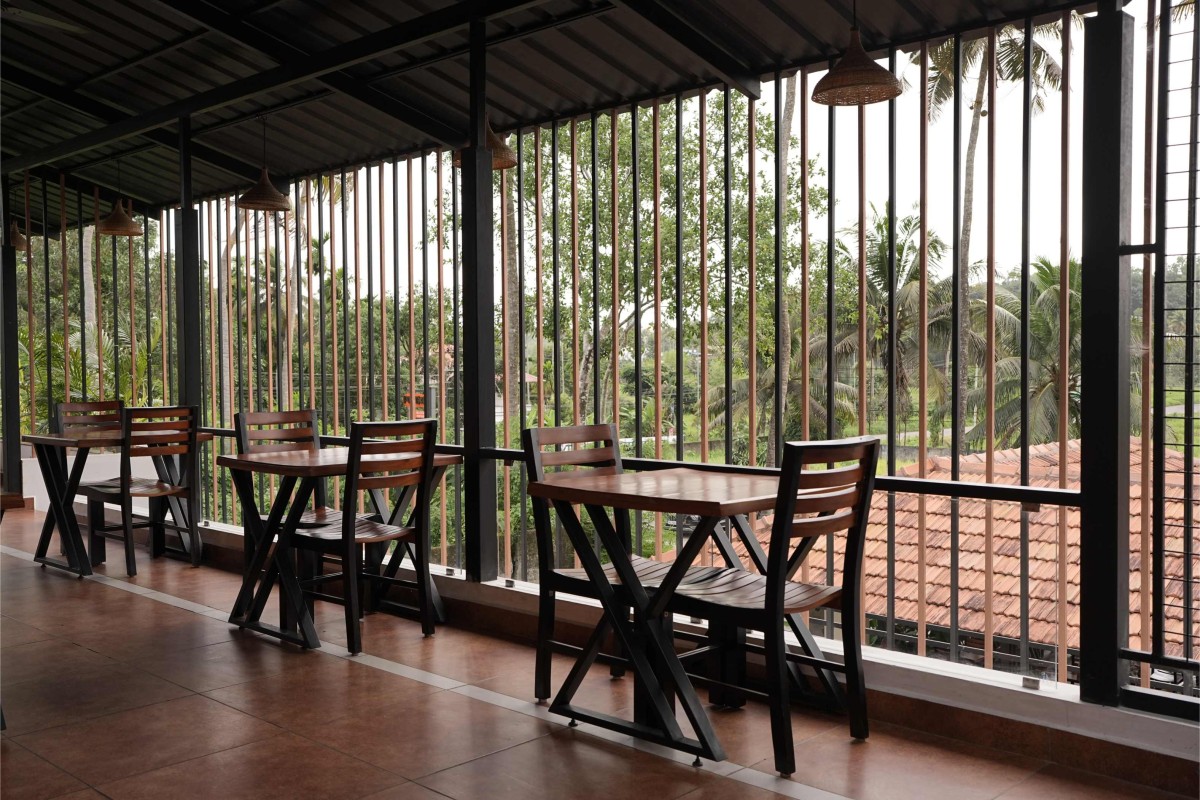 Covered Dining Area of Manjal - The Portico by Lykke Architecture Studio