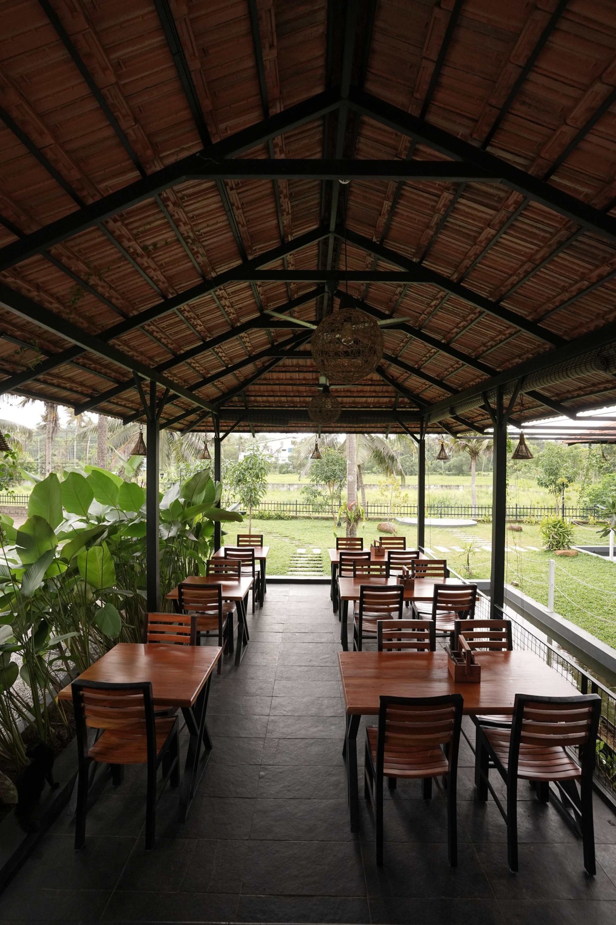Open Dining of Manjal - The Portico by Lykke Architecture Studio