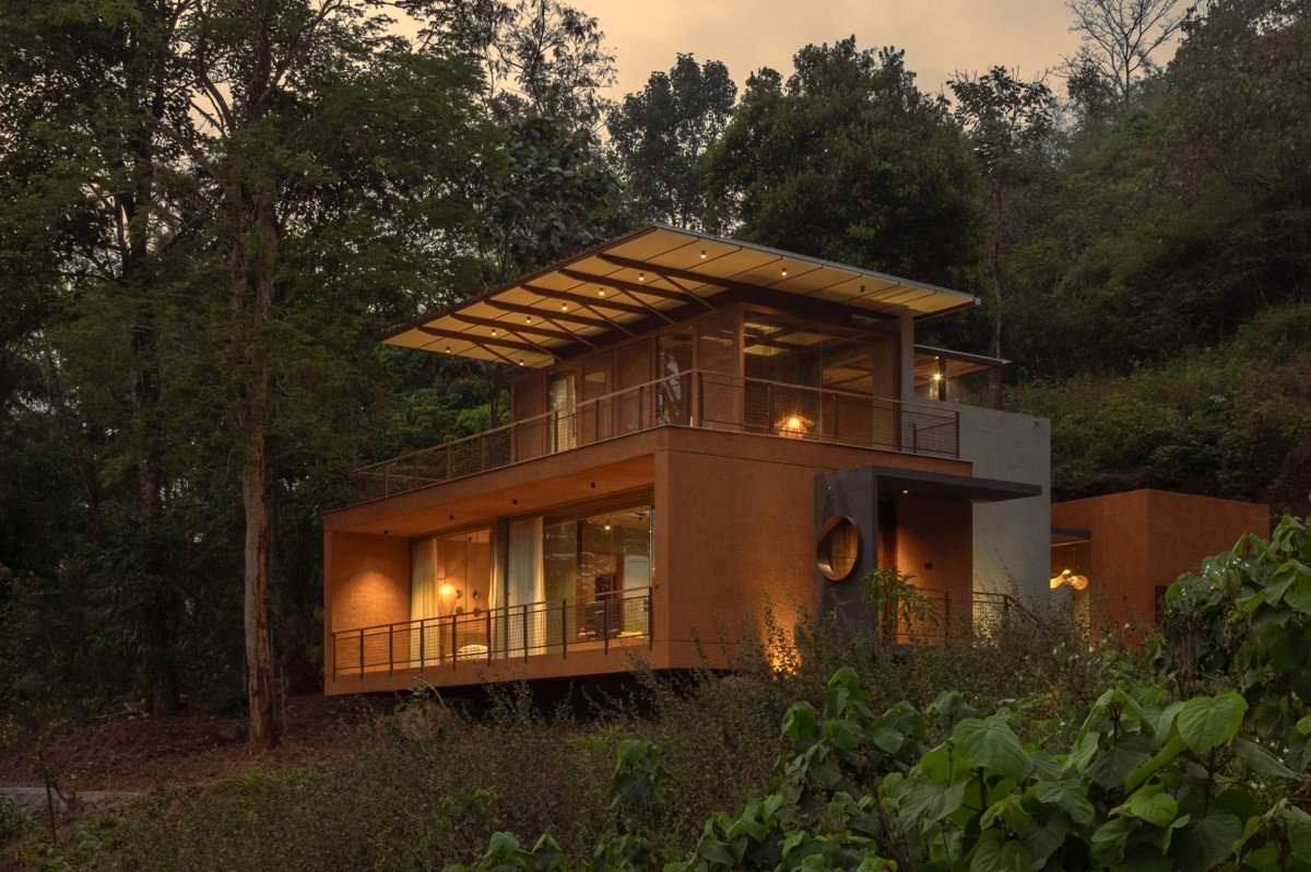 Dusk light exterior view of Urul by Studio Terratects